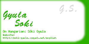gyula soki business card